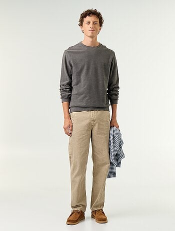 Maglione a costine in maglia fine