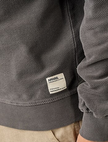 Maglione a costine in maglia fine