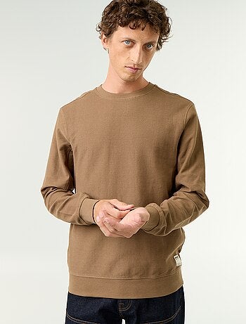 Maglione a costine in maglia fine