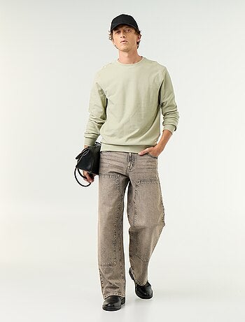 Maglione a costine in maglia fine