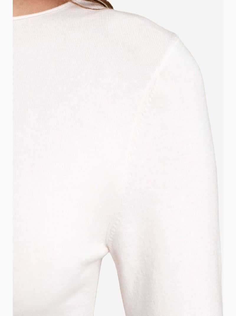 Maglione a costine scollo barca dilvin Bianco sporco - Kiabi