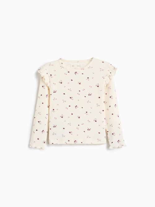 Maglione a costoni con fiori, mo fashion - Kiabi Maglione a costoni con fiori, mo fashion - Kiabi