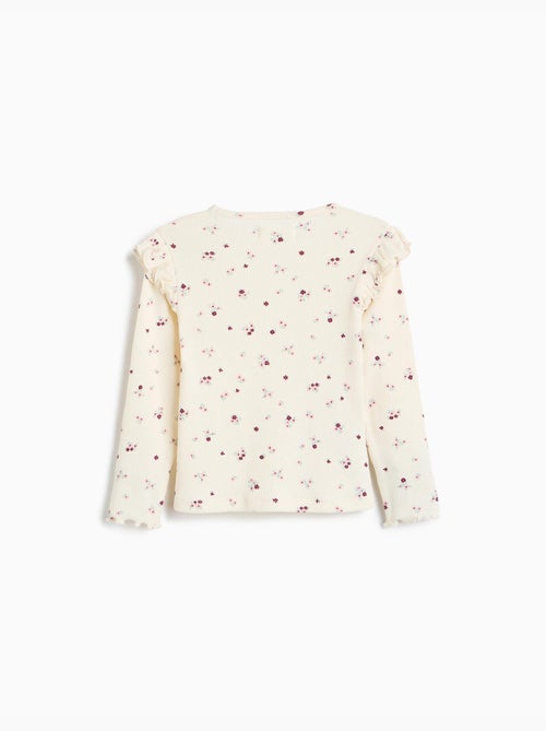Maglione a costoni con fiori, mo fashion - Kiabi Maglione a costoni con fiori, mo fashion - Kiabi