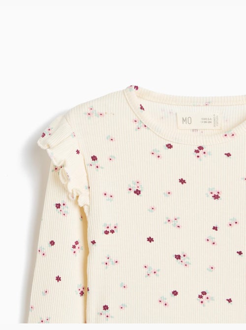 Maglione a costoni con fiori, mo fashion - Kiabi Maglione a costoni con fiori, mo fashion - Kiabi