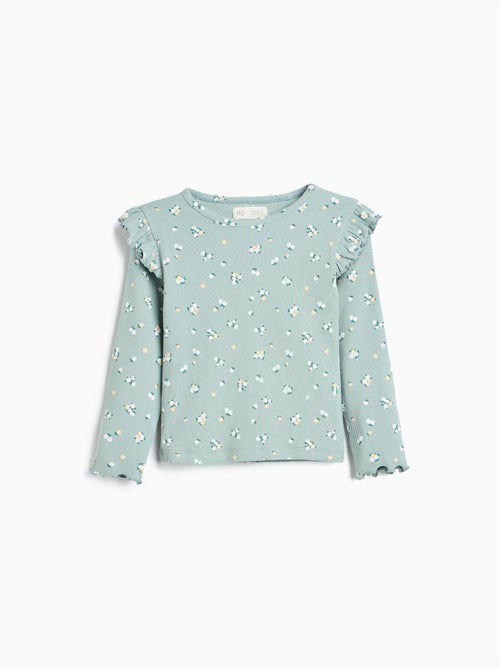 Maglione a costoni con fiori, mo fashion - Kiabi Maglione a costoni con fiori, mo fashion - Kiabi