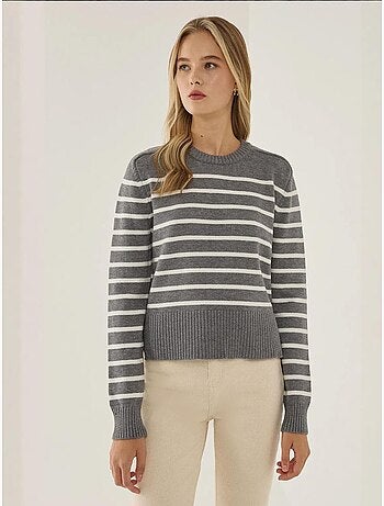 Maglione a girocollo a righe hiccup