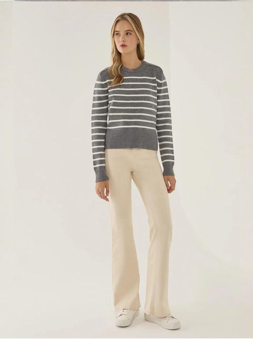 Maglione a girocollo a righe hiccup - Kiabi Maglione a girocollo a righe hiccup - Kiabi