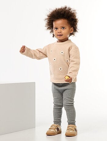 Maglione a girocollo con ricami