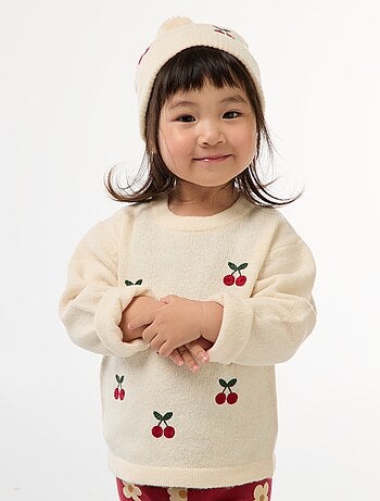 Maglione a girocollo con ricami
