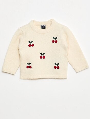 Maglione a girocollo con ricami