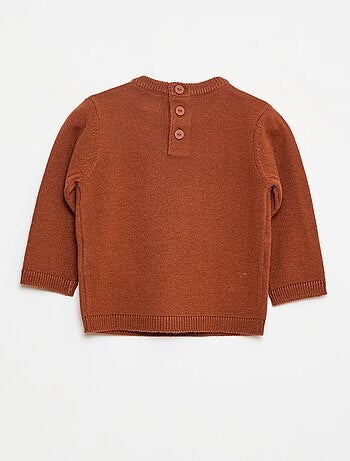 Maglione a girocollo con stampa 'cervo'