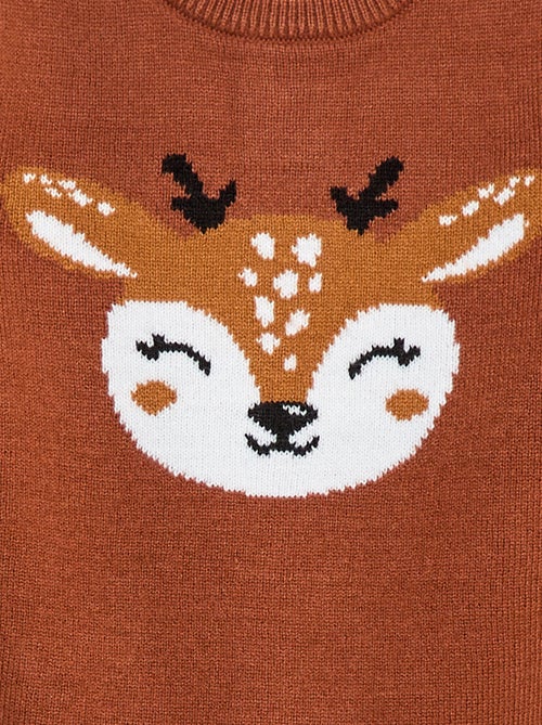 Maglione a girocollo con stampa 'cervo' - Kiabi