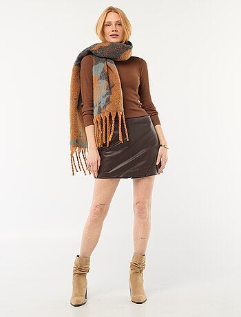 Maglione a girocollo in costina unita