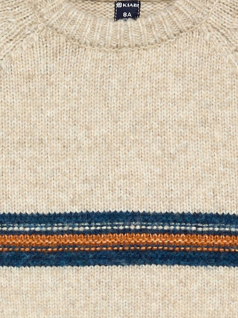 Maglione a girocollo in maglia Beige - Kiabi