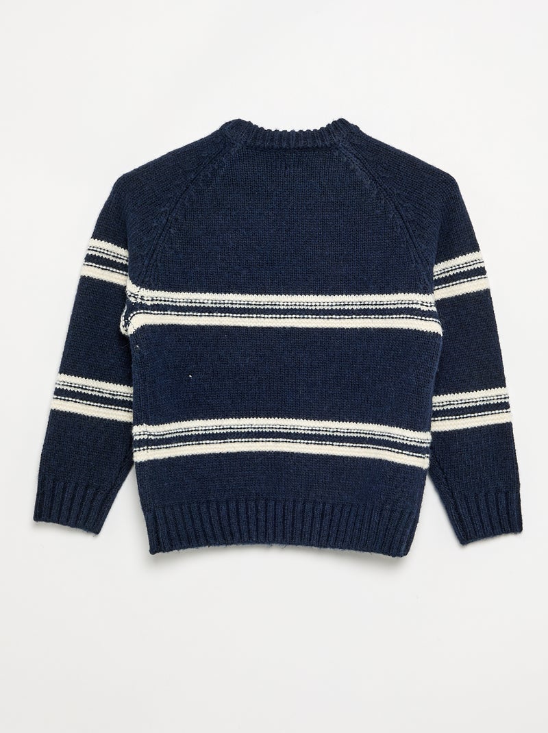 Maglione a girocollo in maglia Blu - Kiabi