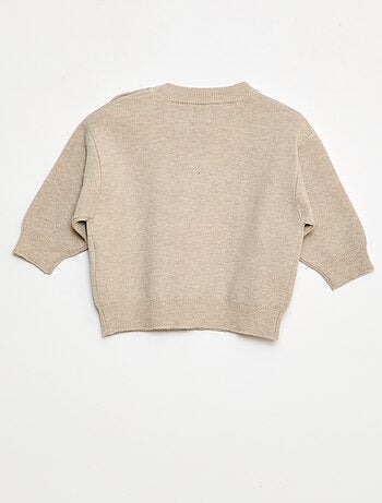 Maglione a girocollo in maglia con ricami