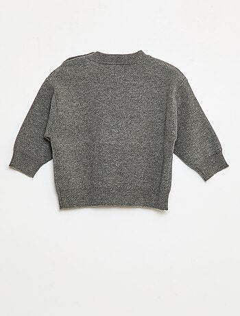 Maglione a girocollo in maglia con ricami