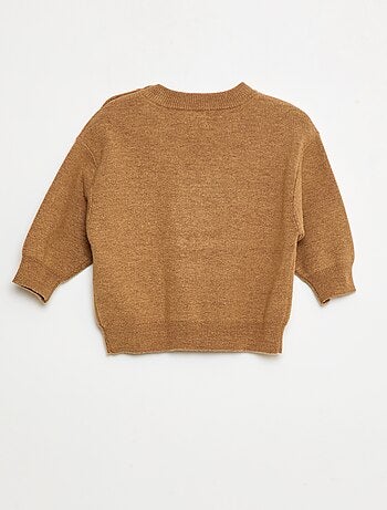 Maglione a girocollo in maglia con ricami