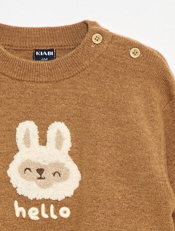 Maglione a girocollo in maglia con ricami