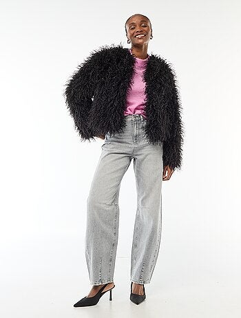 Maglione a girocollo in mohair tinta unita