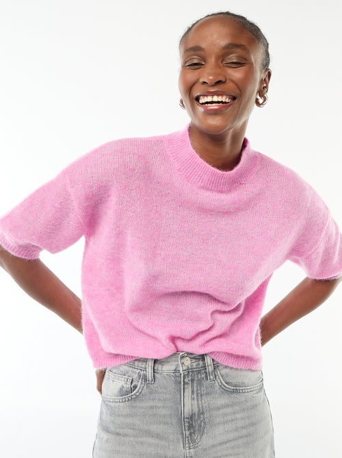 Maglione a girocollo in mohair tinta unita - Kiabi