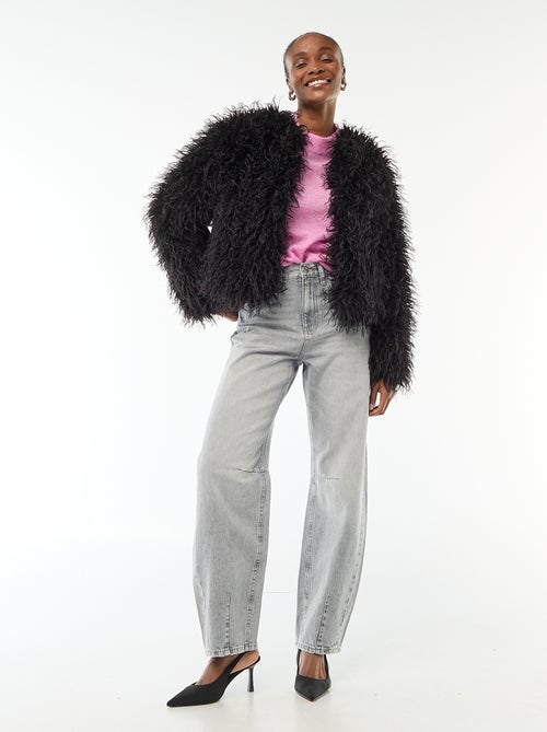 Maglione a girocollo in mohair tinta unita - Kiabi