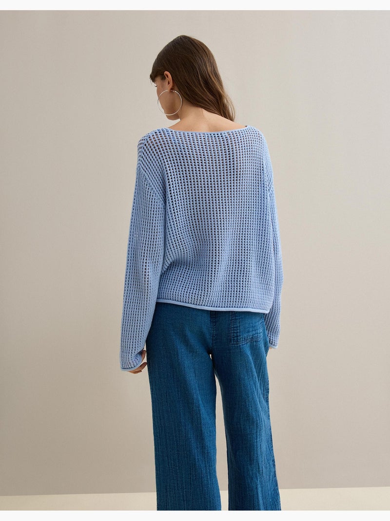 Maglione a maglia all'uncinetto, MO Fashion Blu - Kiabi
