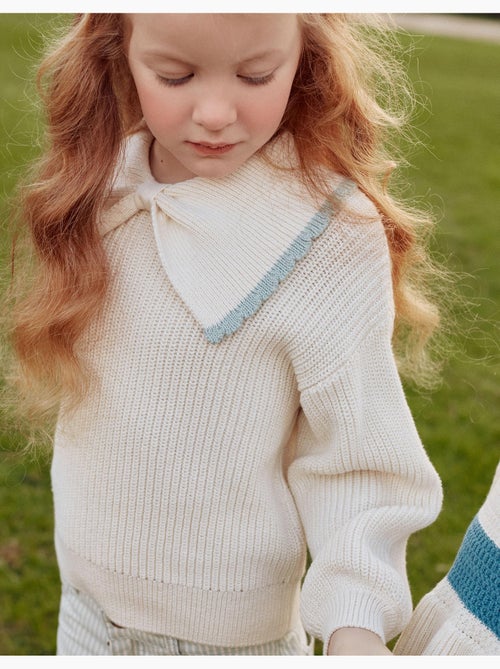 Maglione a maglia con collar a forma di fiocco - Kiabi