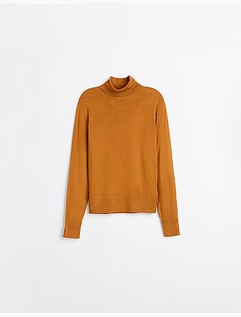 Maglione a maglia con collo alto, mo fashion