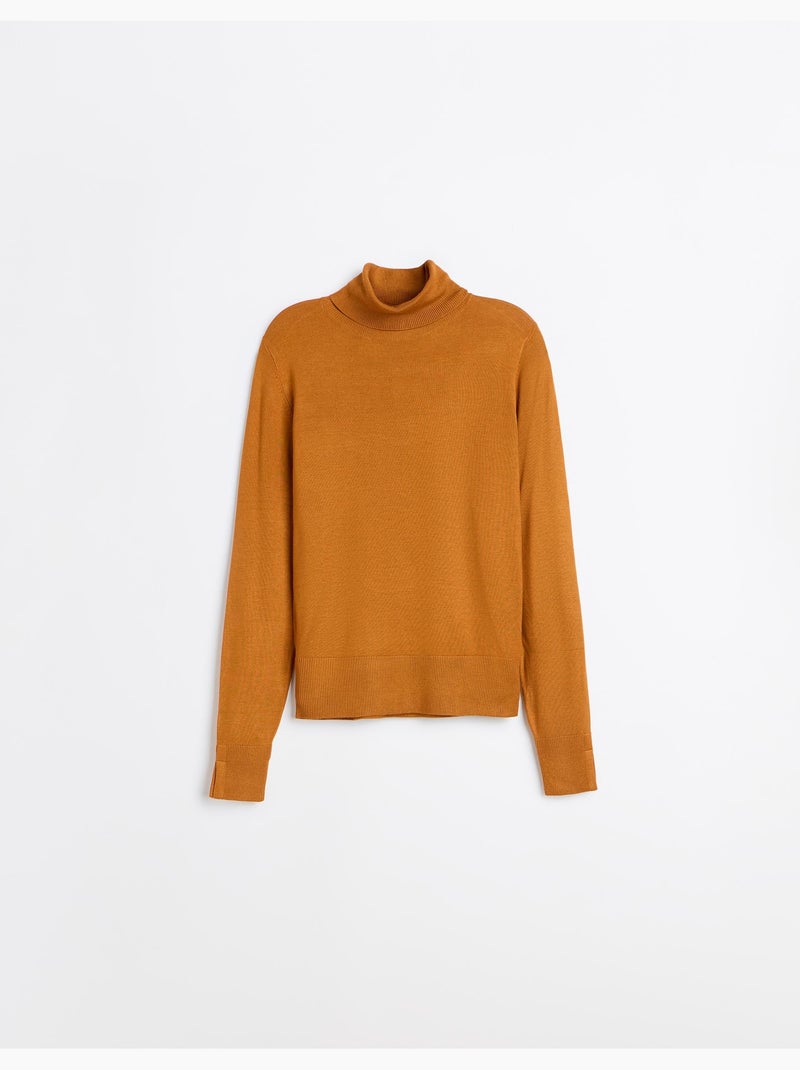 Maglione a maglia con collo alto, mo fashion Marrone - Kiabi