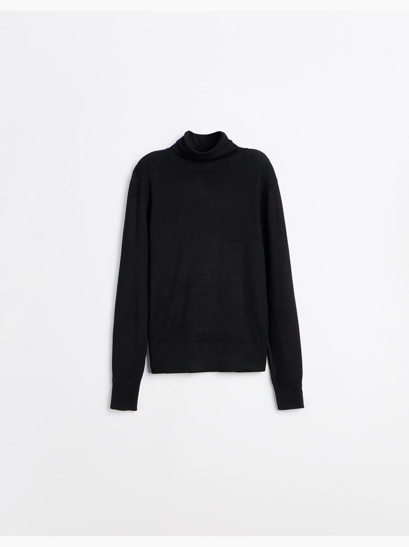 Maglione a maglia con collo alto, mo fashion Nero - Kiabi