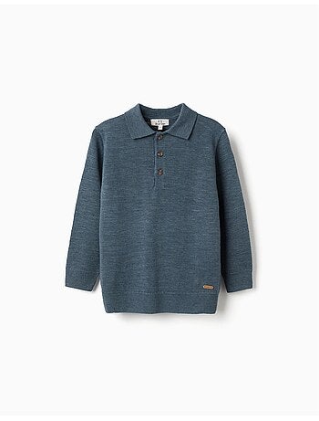 Maglione a maglia con collo polo