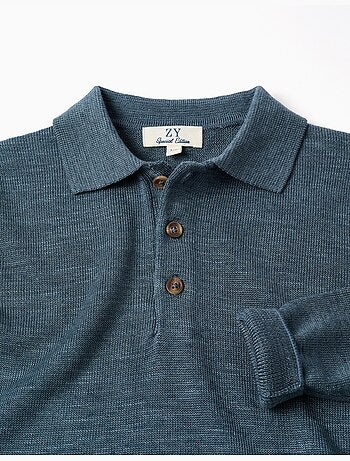 Maglione a maglia con collo polo