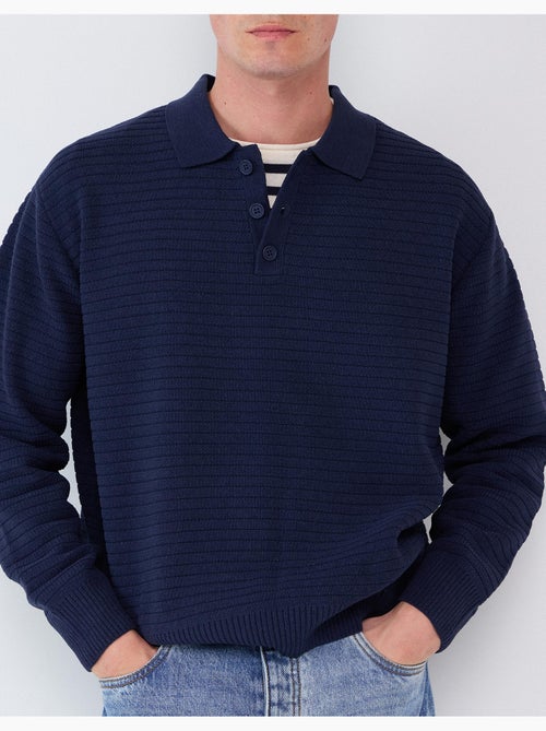 Maglione a maglia con collo polo, mo fashion - Kiabi Maglione a maglia con collo polo, mo fashion - Kiabi