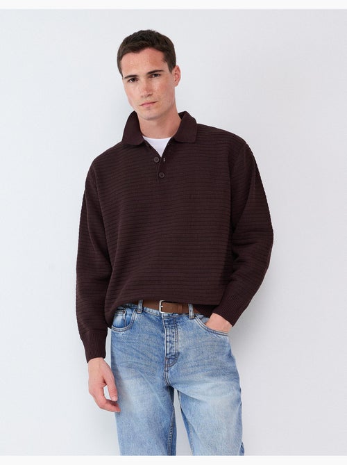 Maglione a maglia con collo polo, mo fashion - Kiabi Maglione a maglia con collo polo, mo fashion - Kiabi