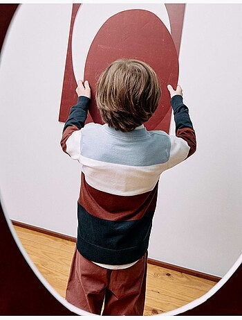 Maglione a righe in maglia