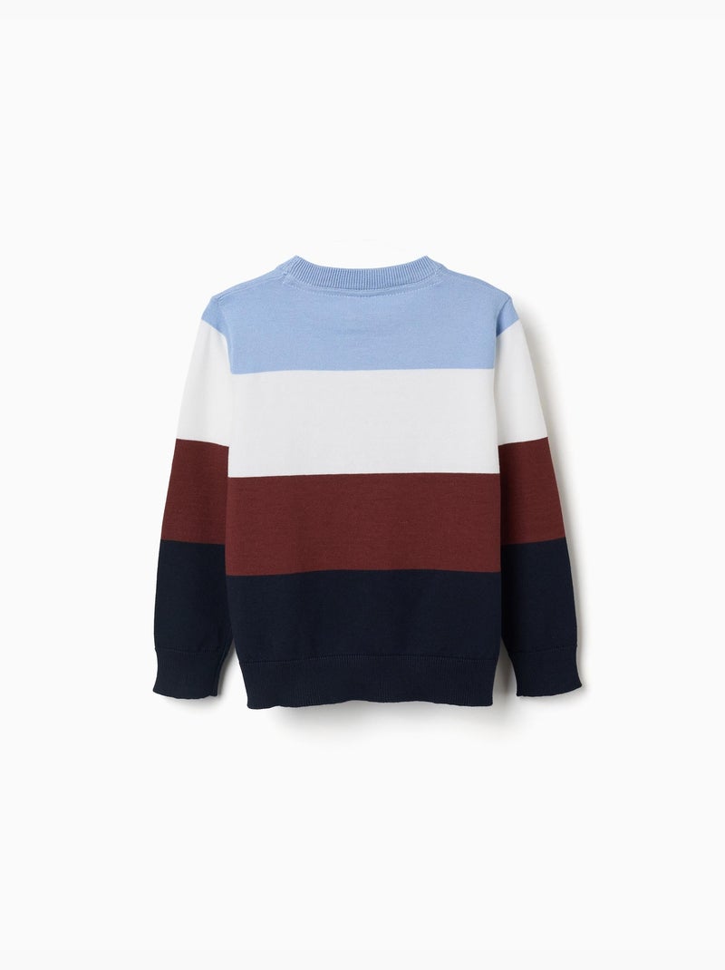 Maglione a maglia con colour block Blu chiaro - Kiabi