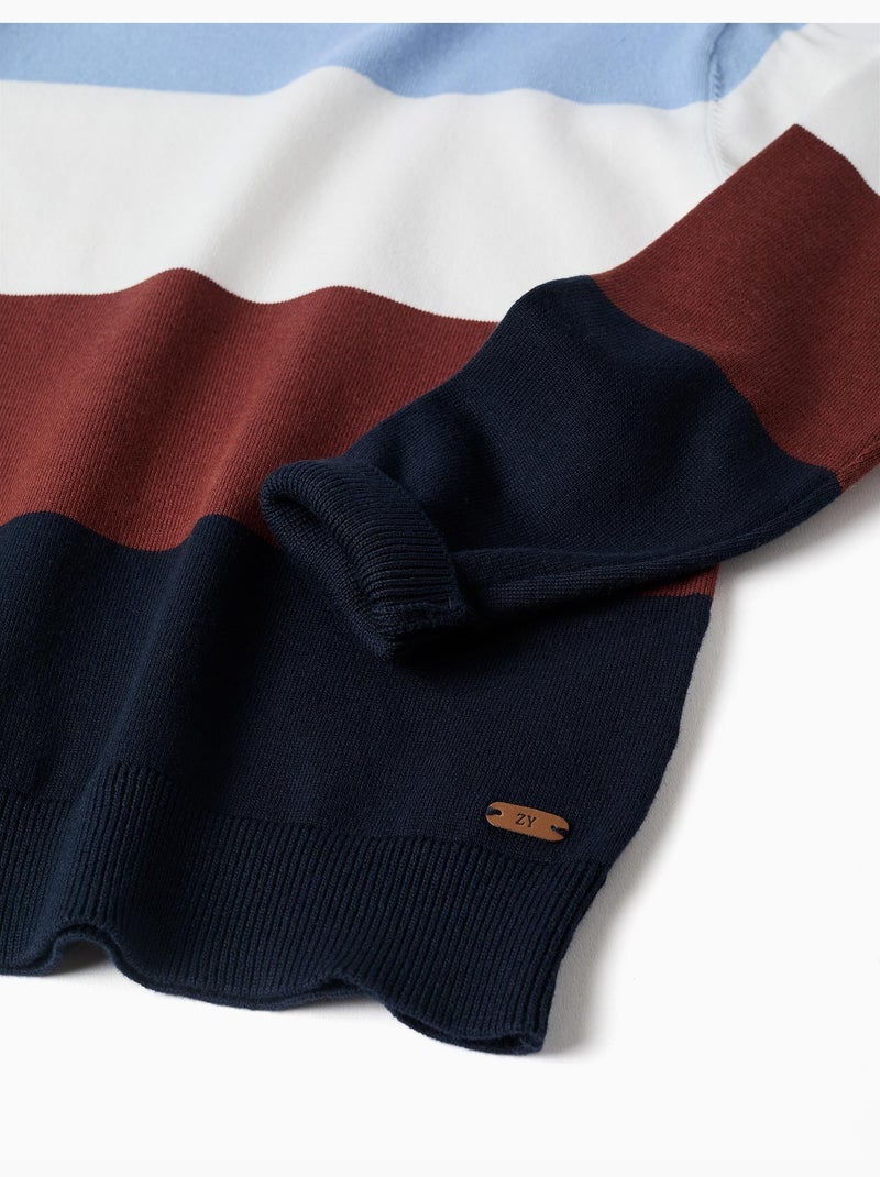 Maglione a maglia con colour block Blu chiaro - Kiabi