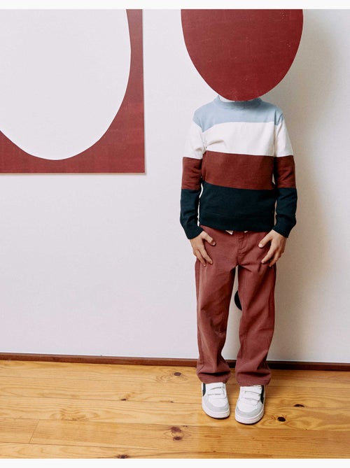 Maglione a maglia con colour block - Kiabi Maglione a maglia con colour block - Kiabi