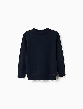 Maglione a maglia con estremità a coste