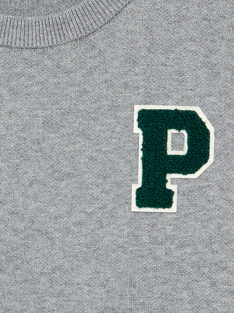 Maglione a maglia fine girocollo Grigio - Kiabi
