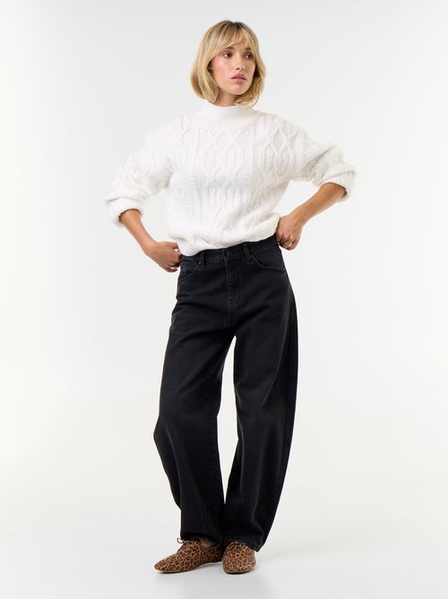 Maglione a maglia grossa a collo alto - Kiabi