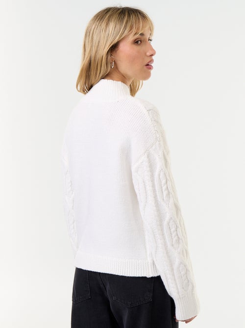 Maglione a maglia grossa a collo alto - Kiabi