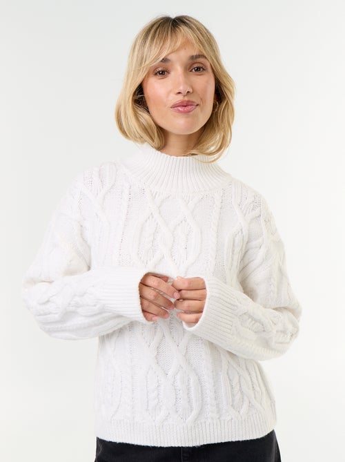 Maglione a maglia grossa a collo alto - Kiabi