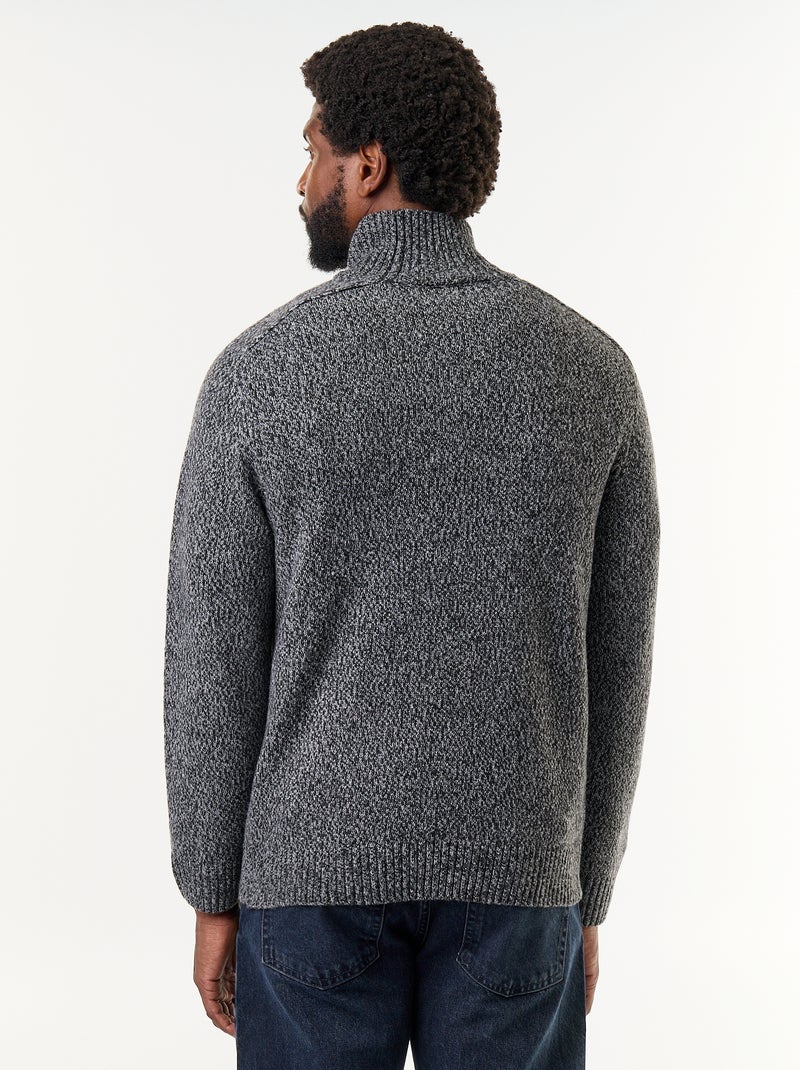 Maglione a maglia grossa a collo alto Grigio - Kiabi