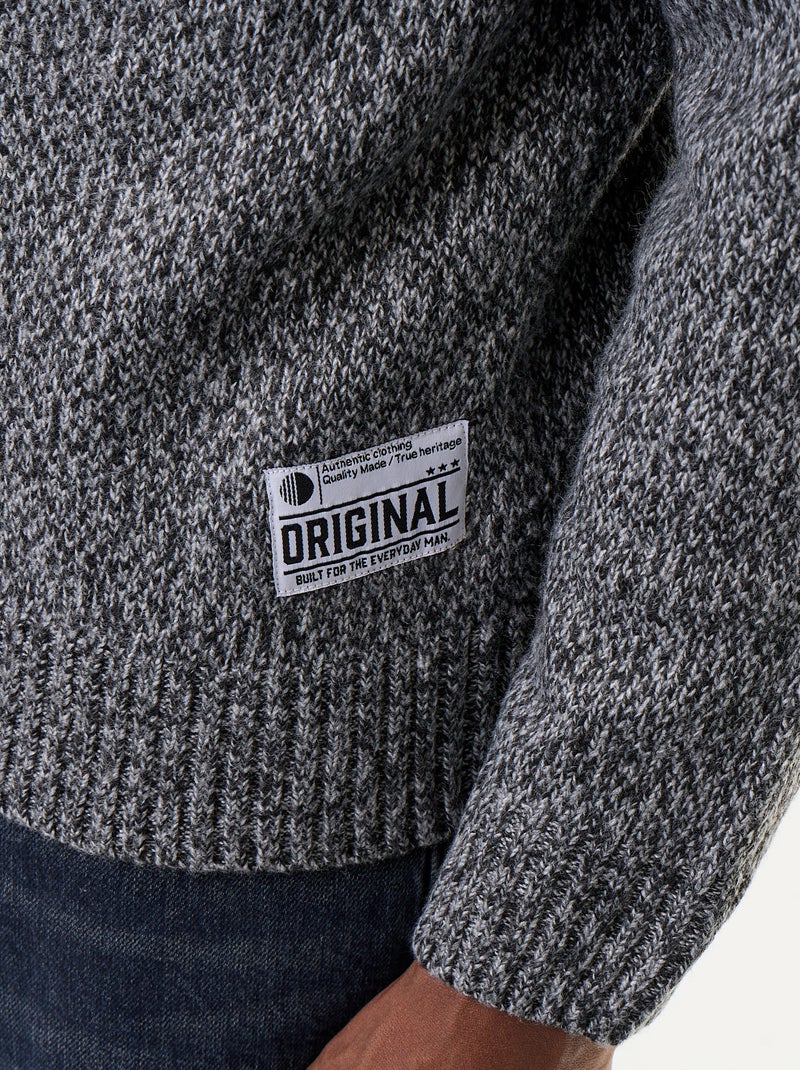 Maglione a maglia grossa a collo alto Grigio - Kiabi