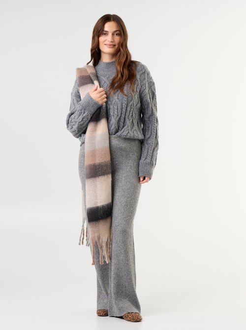 Maglione a maglia grossa a collo alto - Kiabi
