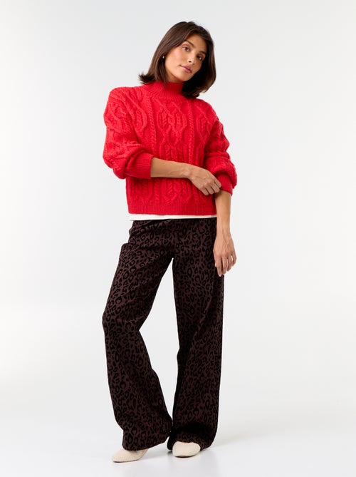 Maglione a maglia grossa a collo alto - Kiabi