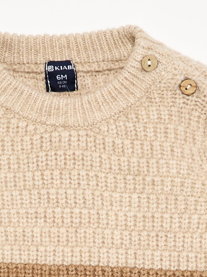 Maglione a maglia grossa Beige - Kiabi