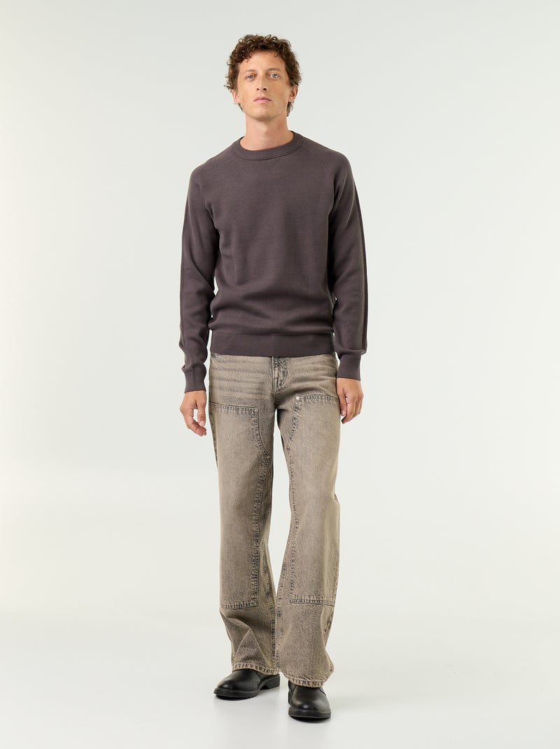 Maglione a maglia grossa Grigio - Kiabi